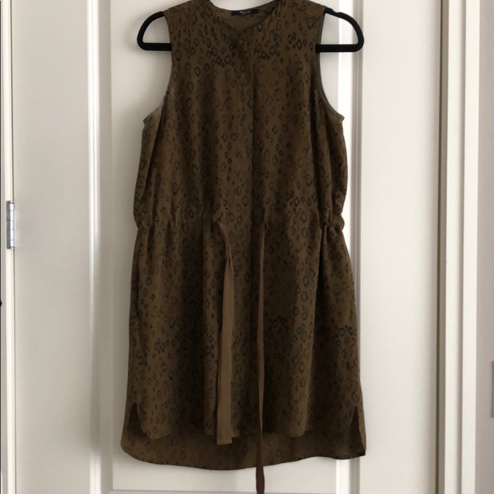 Madewell silk ikat pattern sleeveless dress
